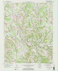 Fountain Run 1954 topographic map thumbnail