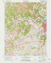 Frankfort West 1970 topographic map thumbnail