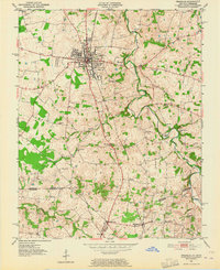 Franklin 1951 topographic map thumbnail