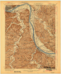 Greenup 1930 topographic map thumbnail