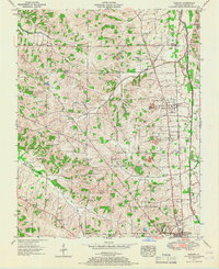 Hickory 1951 topographic map thumbnail