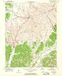 Hustonville 1952 topographic map thumbnail
