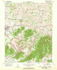 Lebanon East 1953 topographic map thumbnail