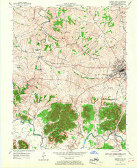 Lebanon West 1953 topographic map thumbnail