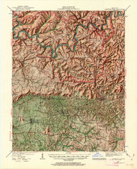 Mammoth Cave 1922 topographic map thumbnail