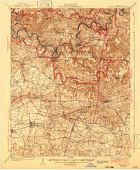 Mammoth Cave 1923 topographic map thumbnail