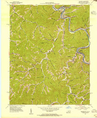 Matewan 1954 topographic map preview