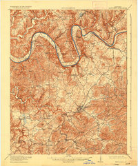 Monticello 1914 topographic map thumbnail