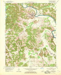 Morgantown 1954 topographic map thumbnail