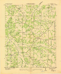 Oak Level 1936 topographic map preview
