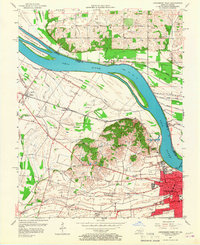 Owensboro West 1956 topographic map thumbnail