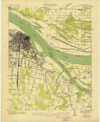Paducah 1936 topographic map thumbnail