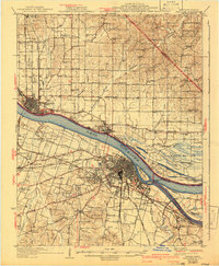 Paducah 1929 topographic map thumbnail