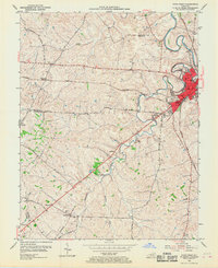 Paris West 1954 topographic map thumbnail