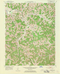 Portersburg 1952 topographic map preview