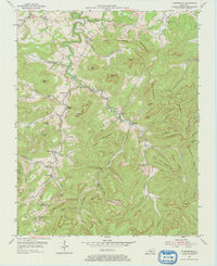 Powersburg 1954 topographic map thumbnail