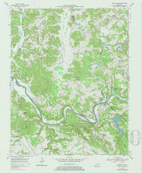 Reedyville 1954 topographic map thumbnail