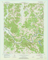 Reedyville 1954 topographic map thumbnail