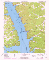 Rushing Creek 1950 topographic map thumbnail