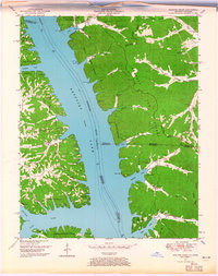 Rushing Creek 1950 topographic map thumbnail