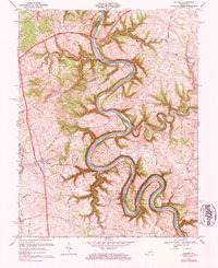 Salvisa 1967 topographic map thumbnail