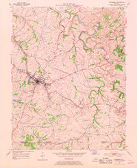Springfield 1953 topographic map thumbnail