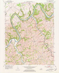 Valley View 1952 topographic map thumbnail