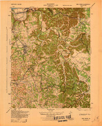 Vine Grove 1943 topographic map thumbnail