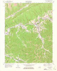 Wallins Creek 1974 topographic map thumbnail