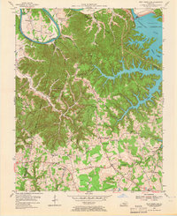 Wolf Creek Dam 1953 topographic map thumbnail
