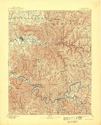 Beattyville 1892 topographic map thumbnail