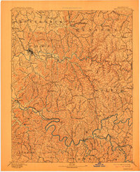 Beattyville 1892 topographic map thumbnail