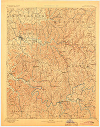 Beattyville 1892 topographic map thumbnail