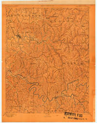Beattyville 1892 topographic map thumbnail
