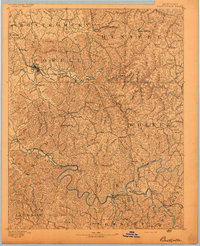 Beattyville 1892 topographic map thumbnail