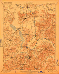 Central City 1909 topographic map thumbnail
