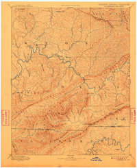 Cumberland Gap 1891 topographic map thumbnail
