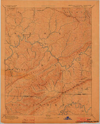 Cumberland Gap 1891 topographic map thumbnail
