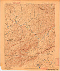 Cumberland Gap 1891 topographic map thumbnail