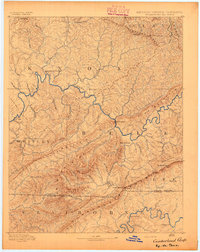 Cumberland Gap 1891 topographic map thumbnail