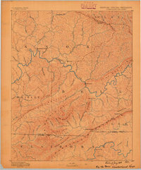 Cumberland Gap 1888 topographic map thumbnail
