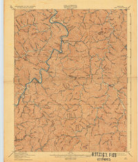 Inez 1916 topographic map preview