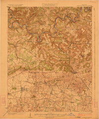 Mammoth Cave 1923 topographic map thumbnail