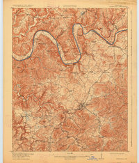 Monticello 1914 topographic map thumbnail