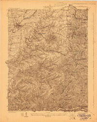 Mount Eden 1925 topographic map thumbnail