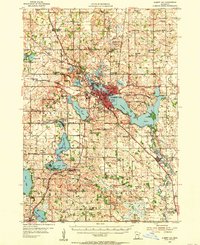 Albert Lea 1954 topographic map thumbnail