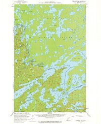 Basswood Lake 1957 topographic map thumbnail