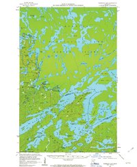 Basswood Lake 1957 topographic map thumbnail