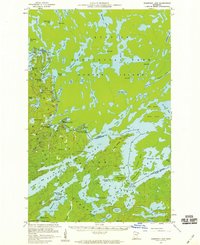 Basswood Lake 1957 topographic map thumbnail