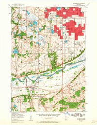 Bloomington 1954 topographic map thumbnail